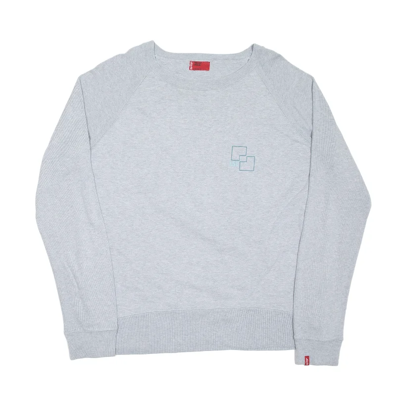 LEVI'S Red Tab LSC Sweatshirt Grey Womens M Hoodie with Pocket Utility Practical