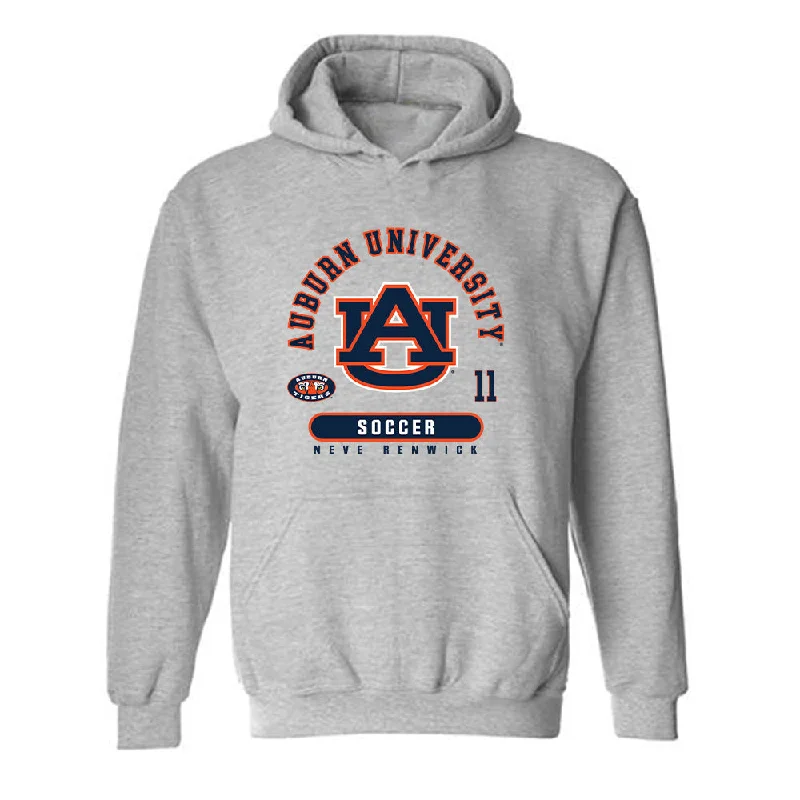 Auburn - NCAA Women's Soccer : Neve Renwick - Classic Fashion Shersey Hooded Sweatshirt Hoodie with Raglan Sleeves Sporty Comfortable