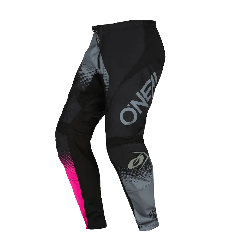 O'Neal Women's Element Racewear Pant Black/Gray/Pink Chic Faux Leather Pants