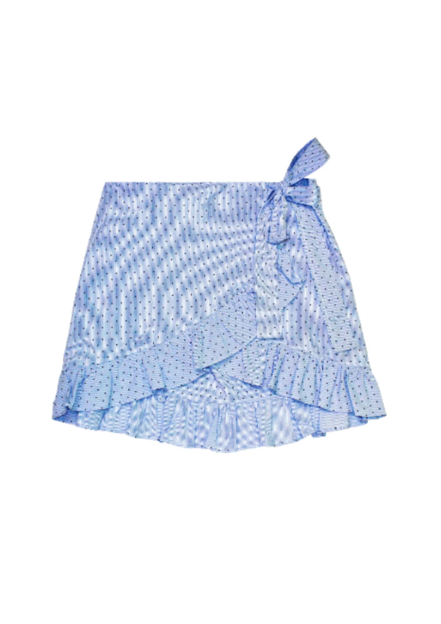 MINI WRAP SKIRT - SKY BLUE modal blend skirt