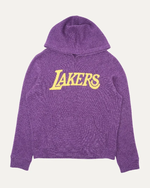 Lakers Cashmere Hoodie Hoodie with Double Zipper Versatile Adjustable
