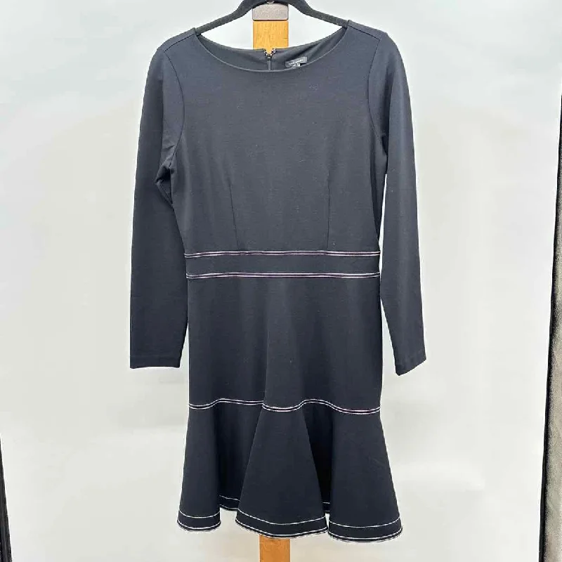 Ann Taylor Women's Size 6 Black Solid Dress Tunics Print Colorful