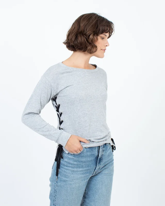 Lace-Up Sweatshirt