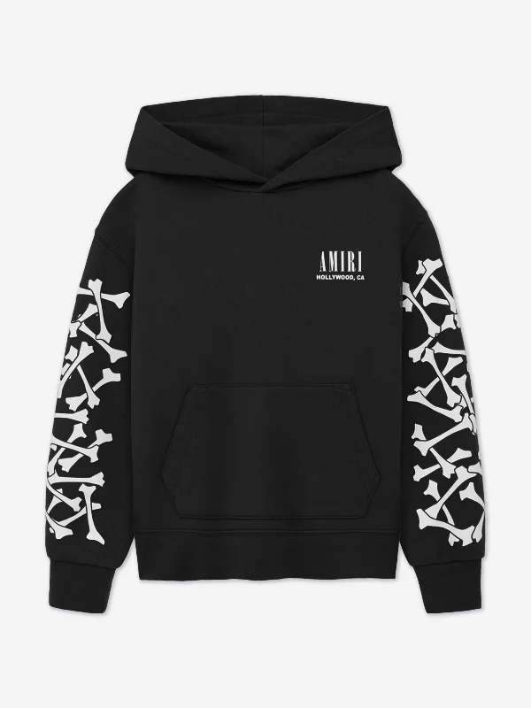 Kids Bones Hoodie in Black