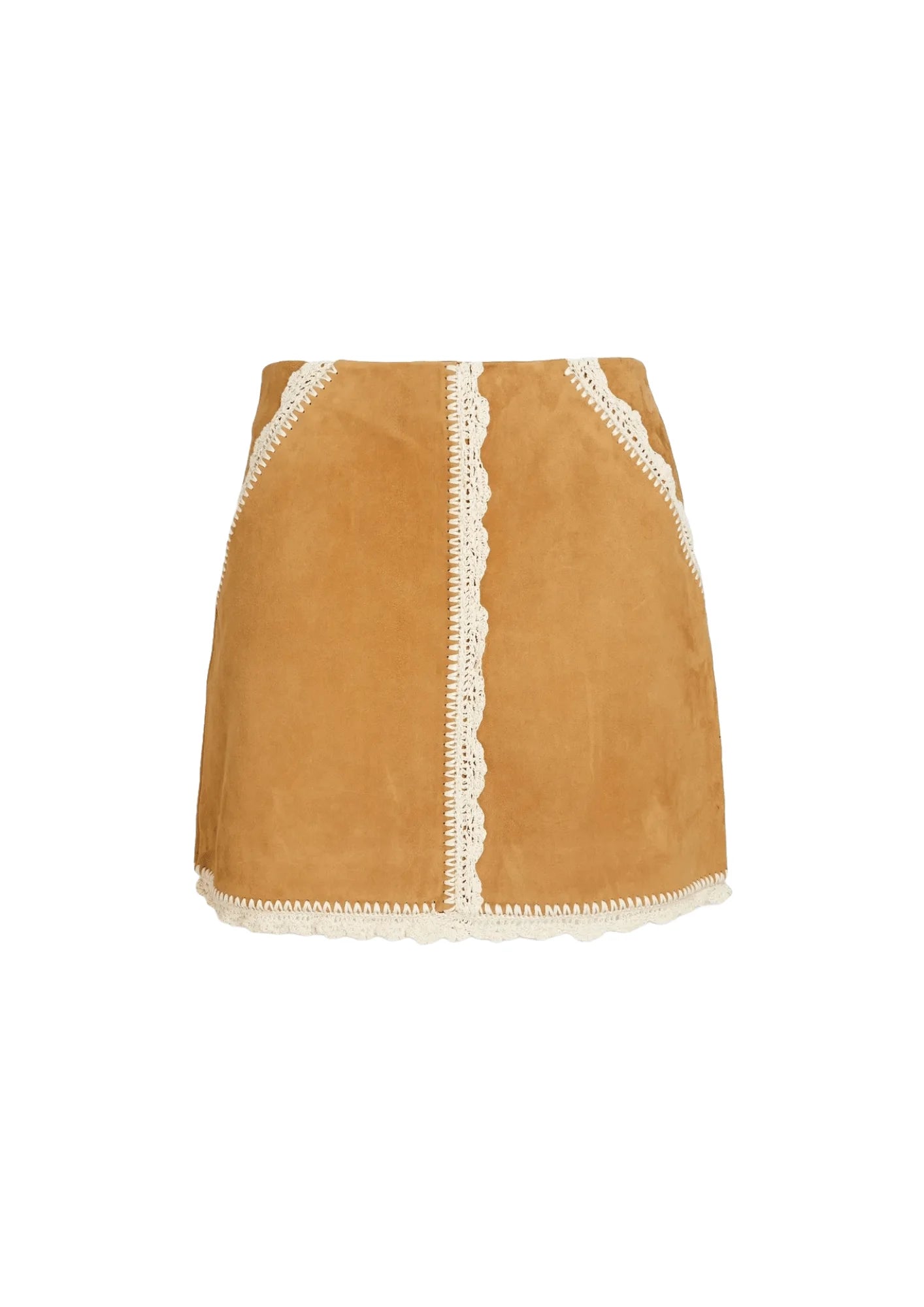 BROWN SUEDE MINI SKIRT lace skirt intricate