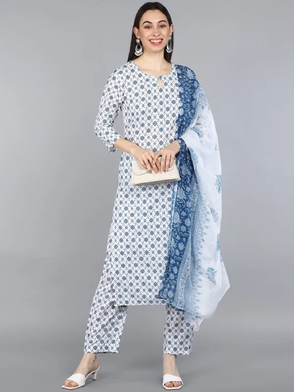 Ahika Polyester Printed Kurta Pant With Dupatta-PKSKD1152A_XS High-Waist Yoga Pants