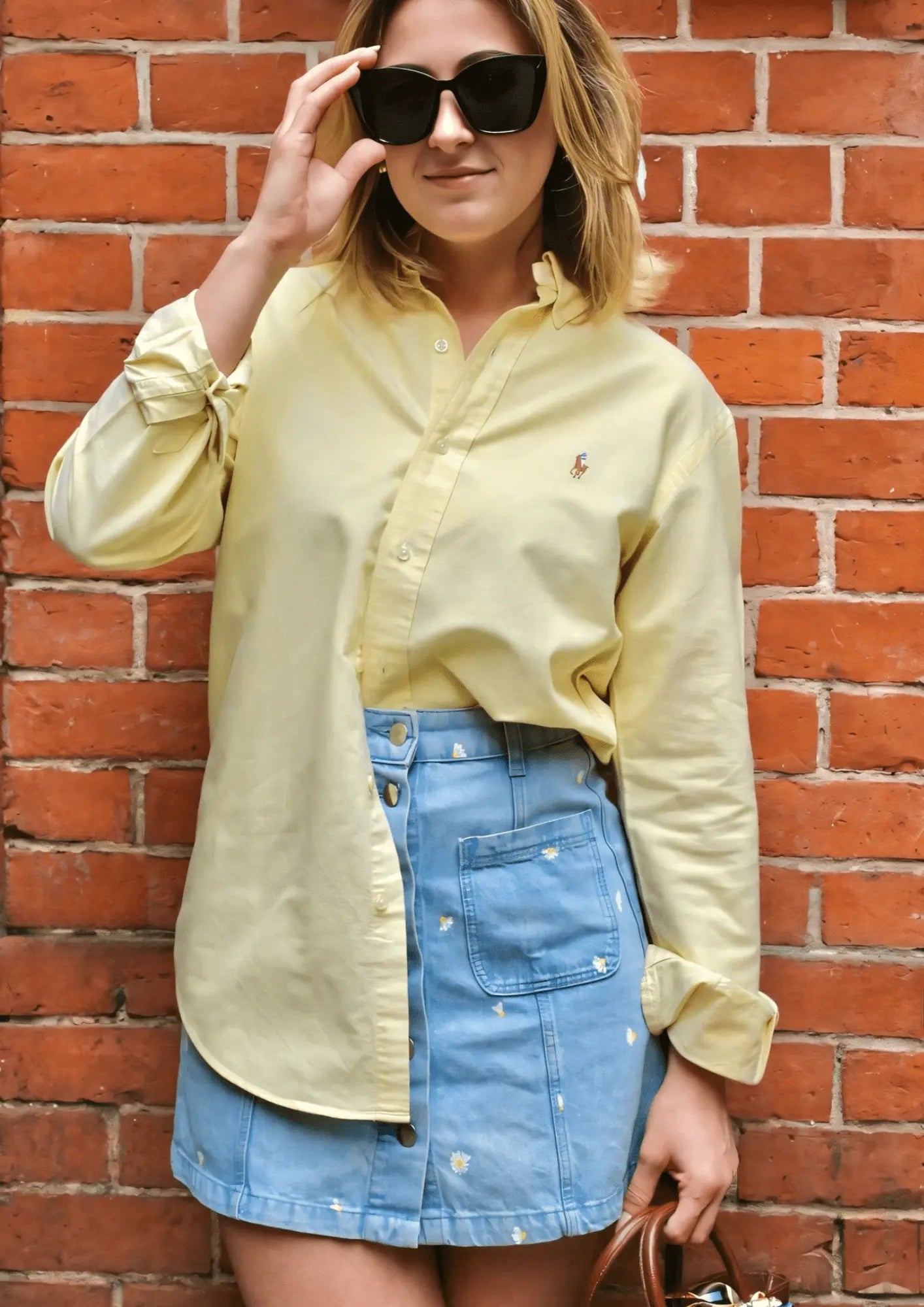 PASSIONNEMENT DENIM MINI SKIRT silk skirt lustrous