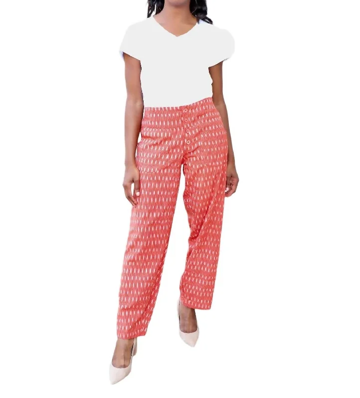 Aurora Pants In Red Sleek Black Pants
