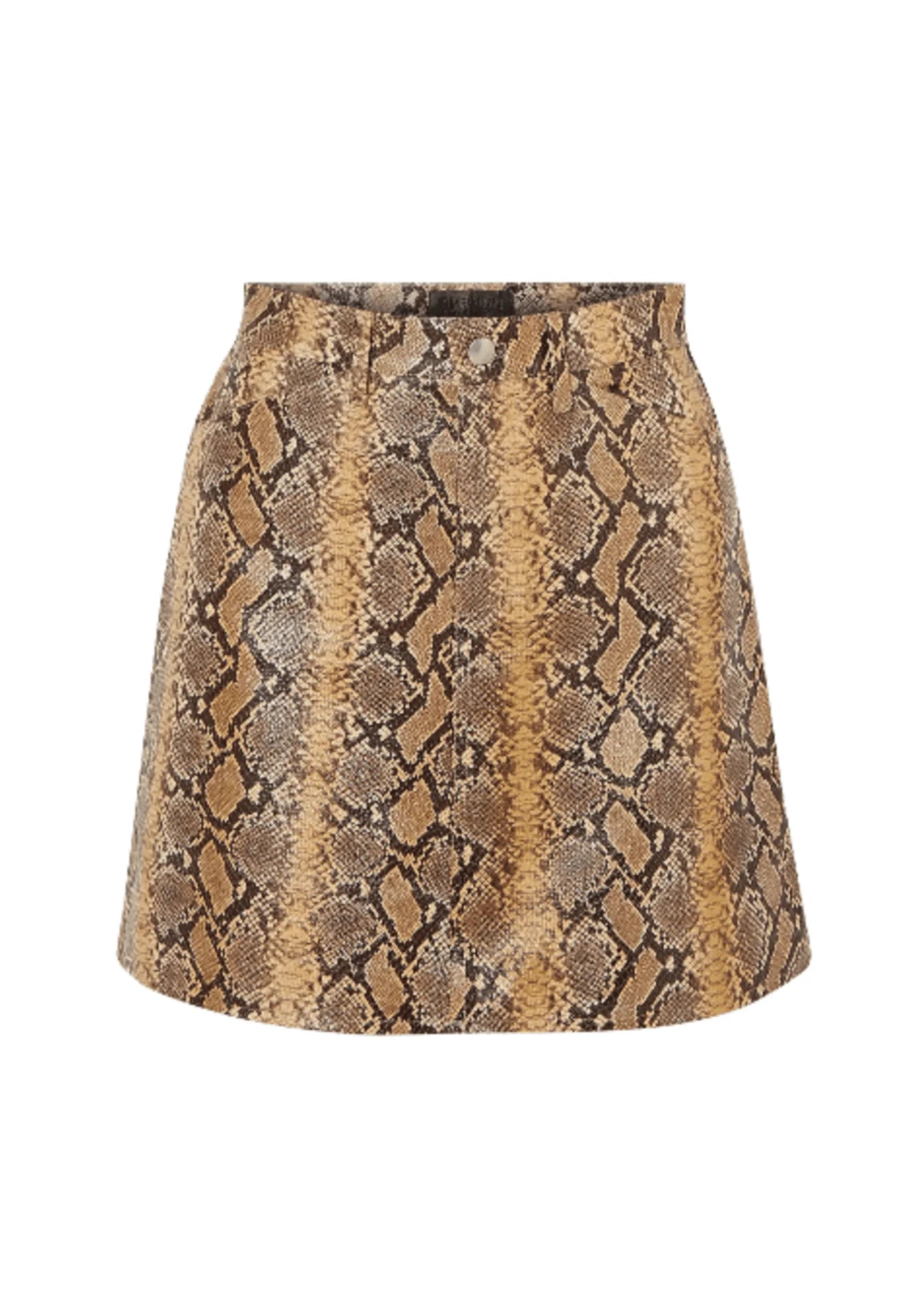 SNAKE-EFFECT LEATHER SKIRT chiffon skirt airy