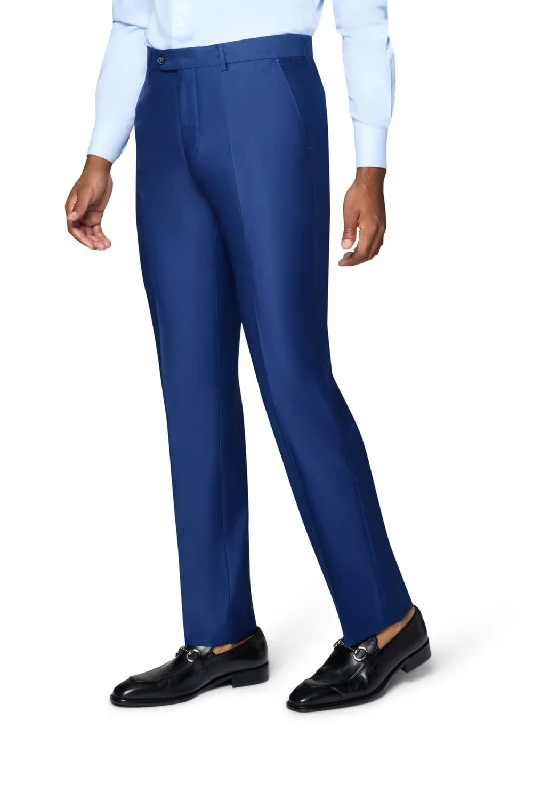 Berragamo Elegant Slim Fit Pants - New Blue Warm Wool Trousers