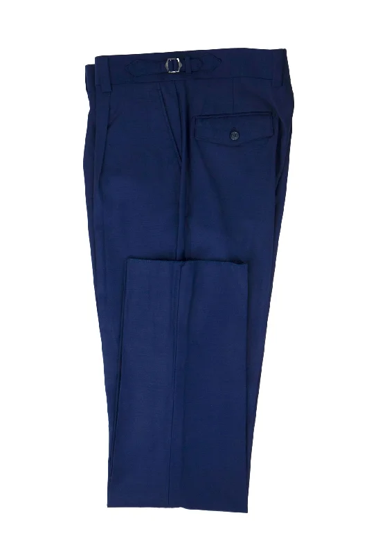 Tiglio Luxe French Blue Semi-Wide Leg Wool Marbella Dress Pants Fashionable Jogger Pants