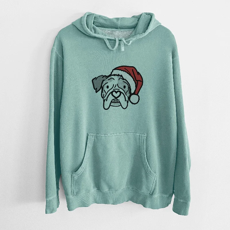 Jolly English Bulldog - Bailey - Unisex Pigment Dyed Hoodie Oversized Hoodie Comfort Casual