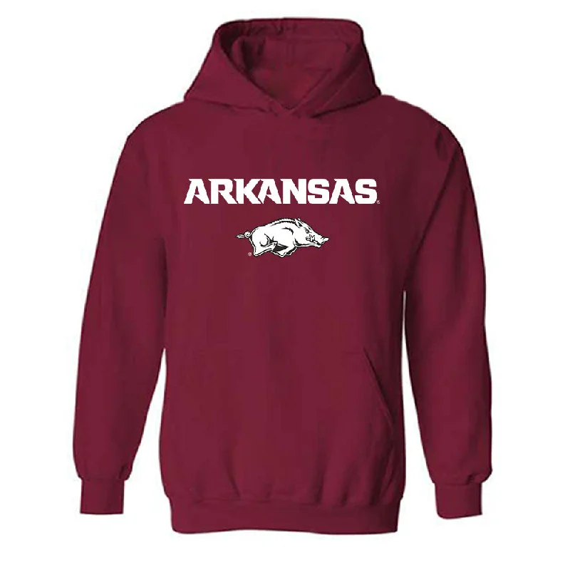 Arkansas - NCAA Women's Soccer : Erin Bailey - Classic Shersey Hooded Sweatshirt Hoodie with Distressed Vintage Worn
