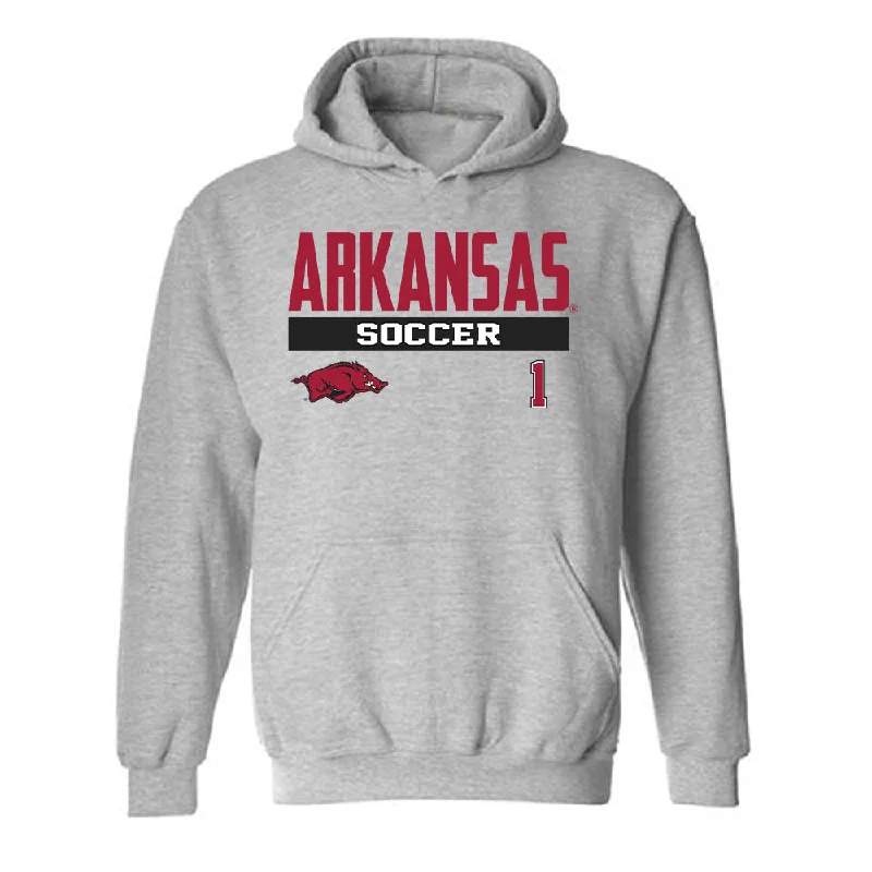Arkansas - NCAA Women's Soccer : Zoe Anderson - Classic Fashion Shersey Hooded Sweatshirt Hoodie with Batwing Sleeves Loose Dramatic