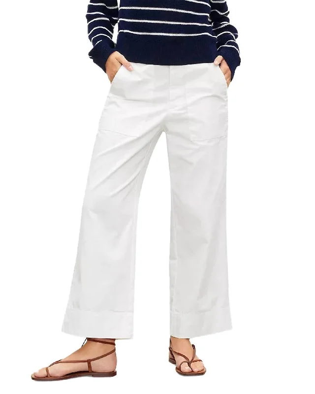 Women's Sabine Pants In White Classic Pleated Pants