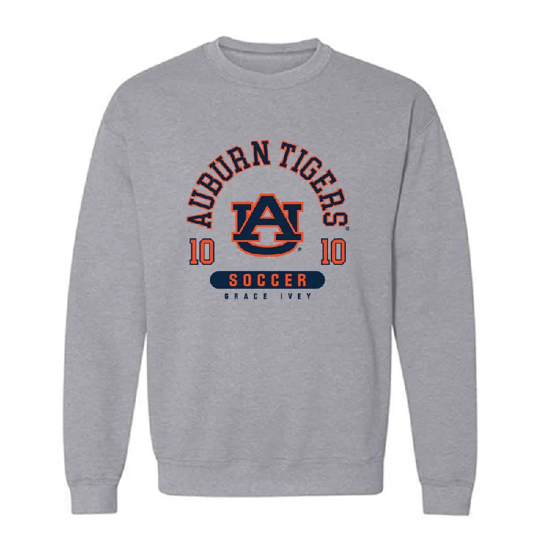 Auburn - NCAA Women's Soccer : Grace Ivey - Classic Fashion Shersey Crewneck Sweatshirt Hoodie with Applique Textured Unique