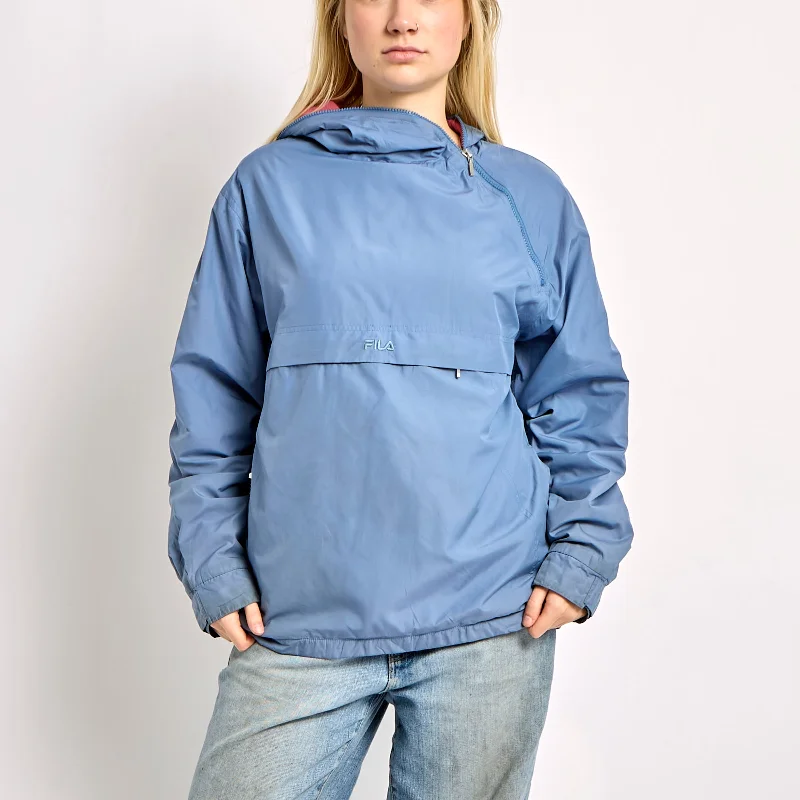 Fila Waterproof Hoodie With Neck Zip And Fleece Lining - L Zip Hoodie Drawstring Kangaroo Pocket
