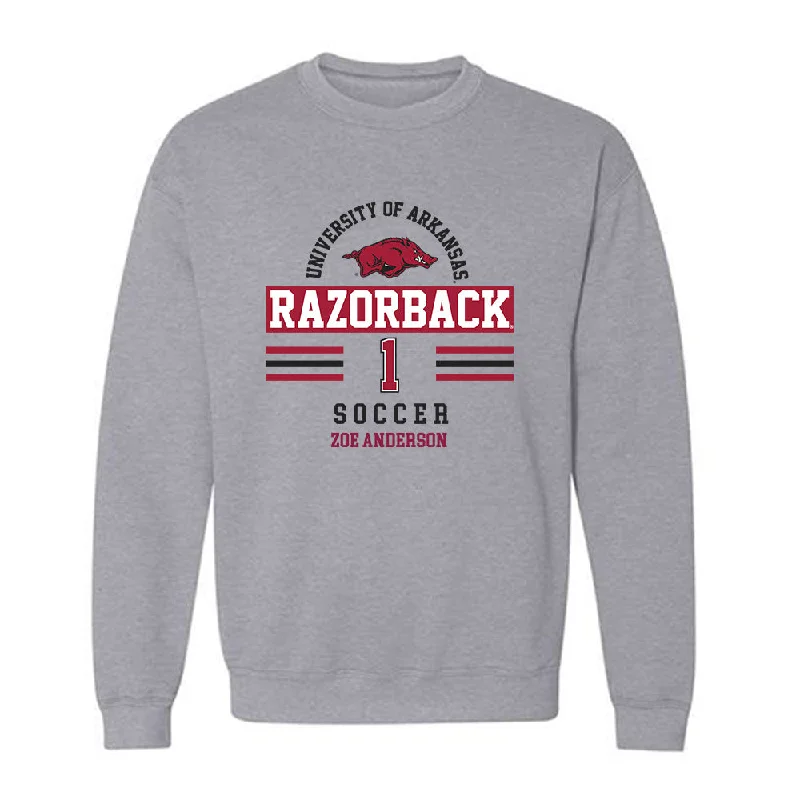 Arkansas - NCAA Women's Soccer : Zoe Anderson - Classic Fashion Shersey Crewneck Sweatshirt Hoodie with Cropped Fit Short Trendy