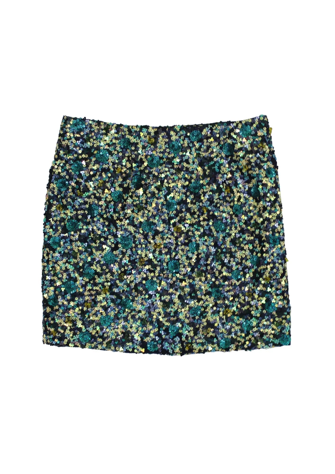 GREEN EMBROIDERED SKIRT REANNA corduroy skirt durable