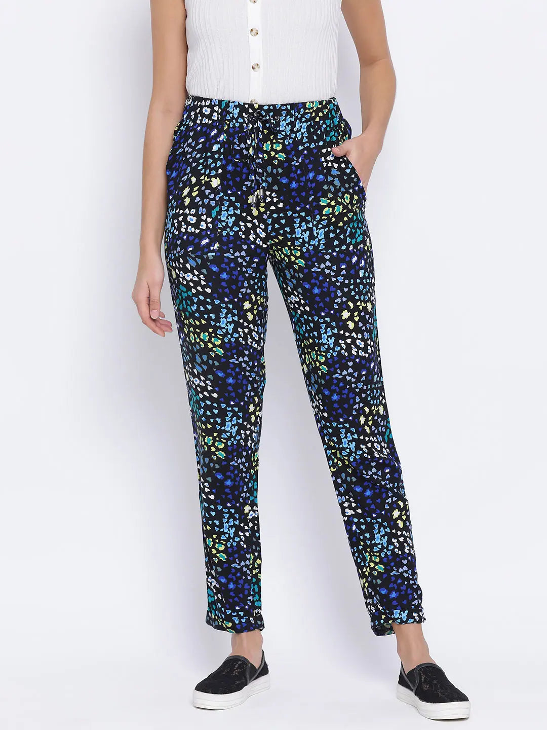 Blossom Alive Tie-Knot Women Pant Chic Slim Fit Pants
