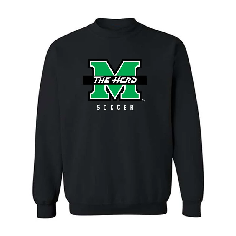 Marshall - NCAA Women's Soccer : Lea Misch - Crewneck Sweatshirt Hoodie with Exposed Zipper Edgy Industrial