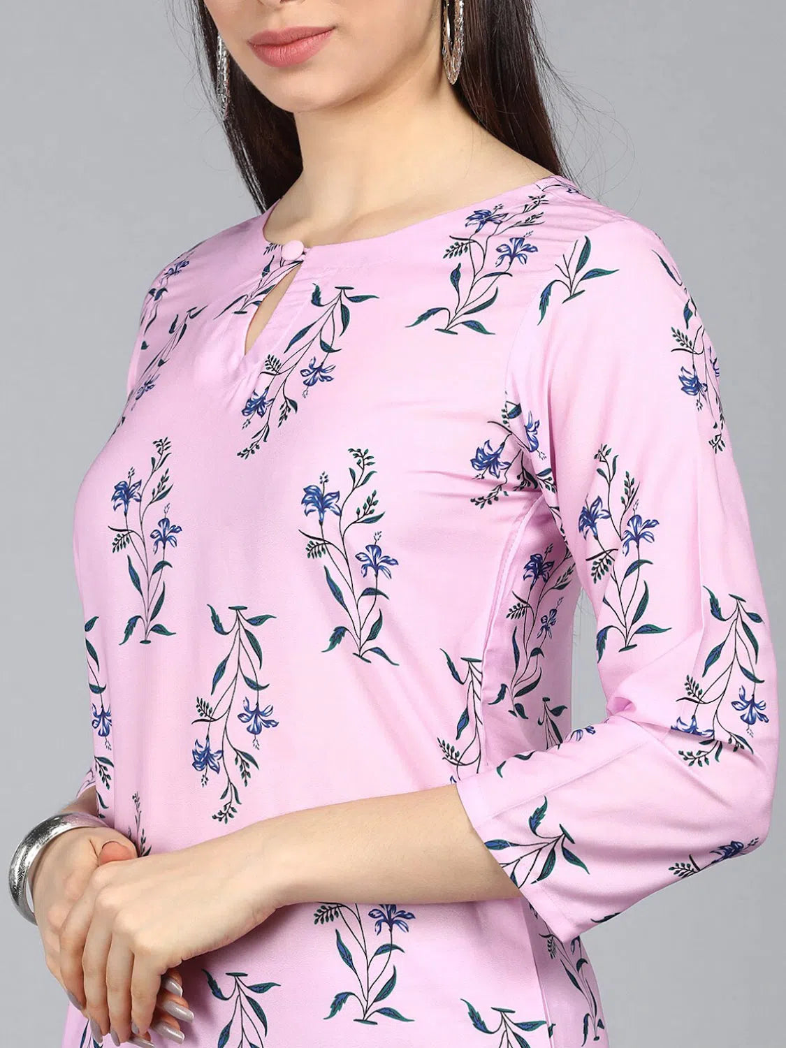 Ahika Poly Crepe Printed Kurta Pant Dupatta-PKSKD1045AB_XS Relaxed Linen Pants