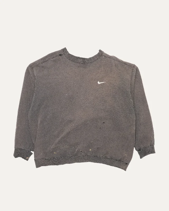 Nike Thrashed Crewneck Sweatshirt Hoodie with Turtle Neck Cozy Winter