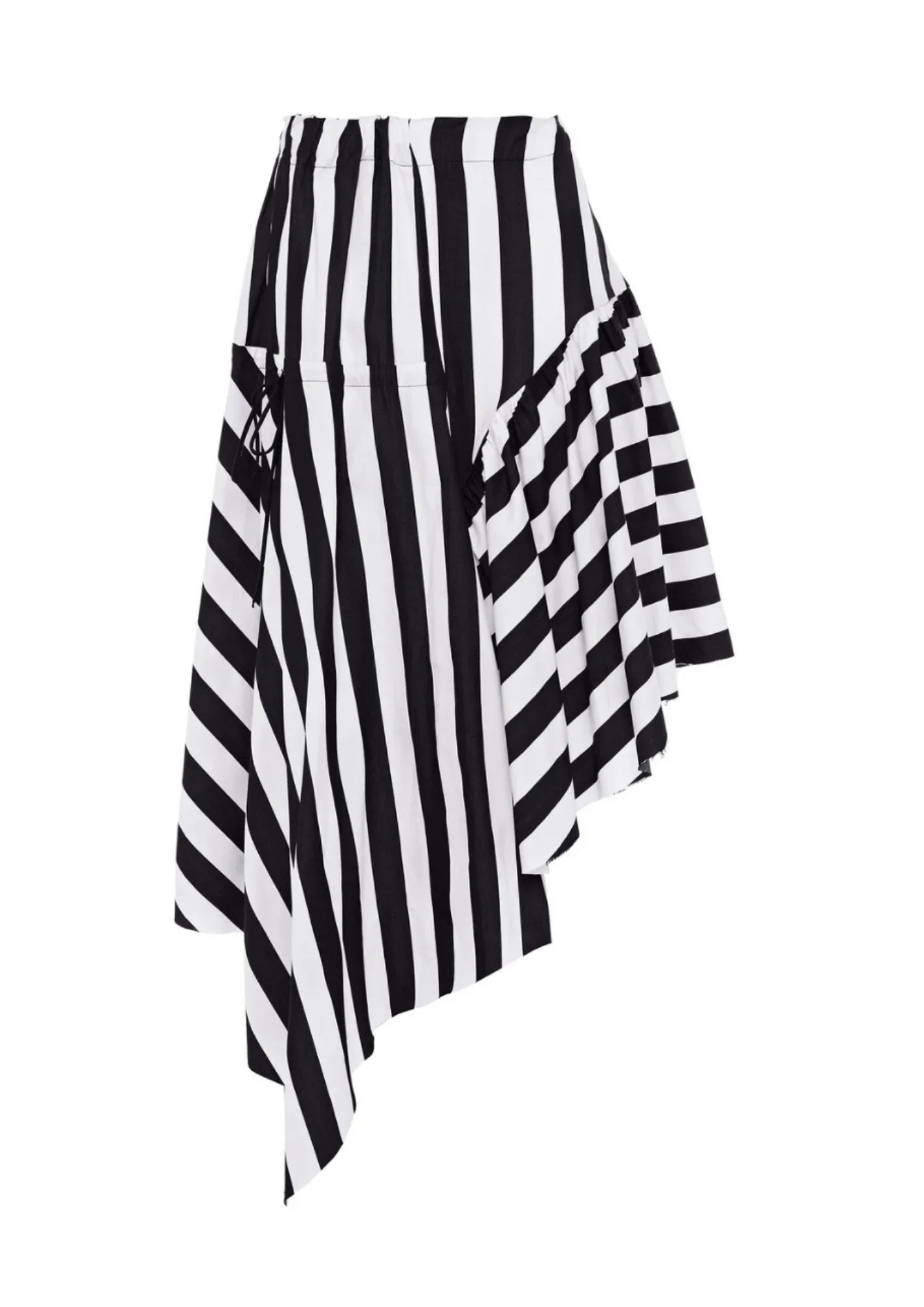 ASYMMETRIC STRIPED SKIRT cotton skirt soft