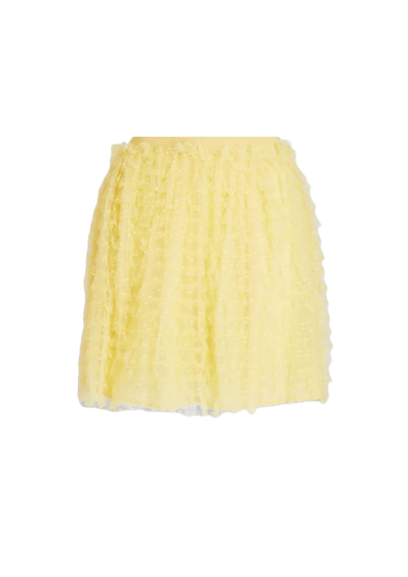 YELLOW TULLE MINI SKIRT midi skirt versatile