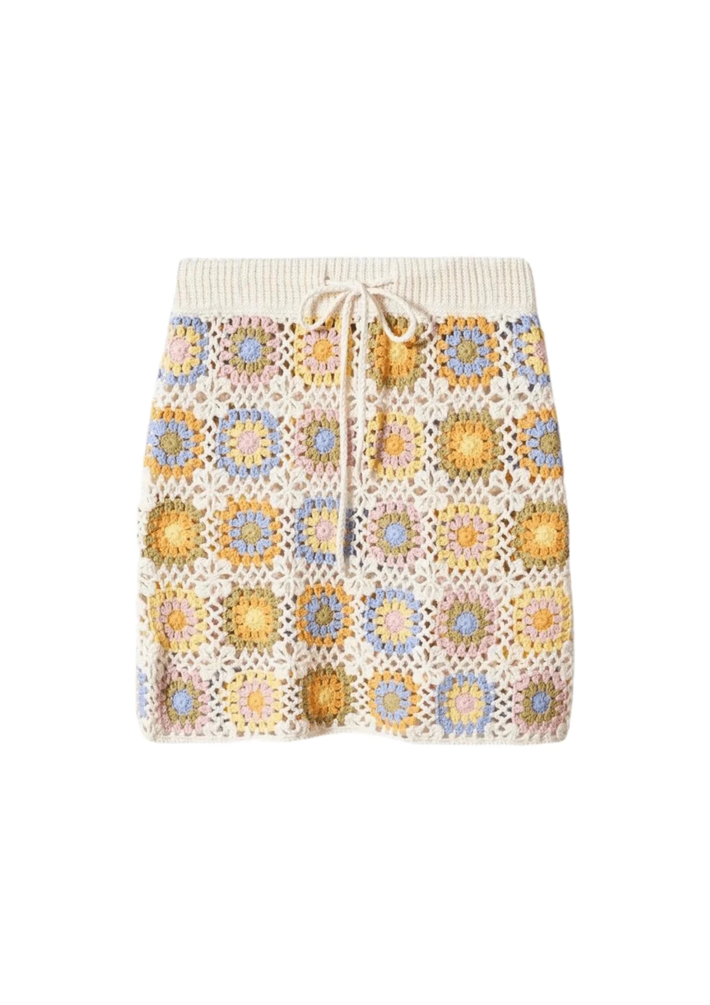 CROCHET MINI SKIRT wool skirt thick