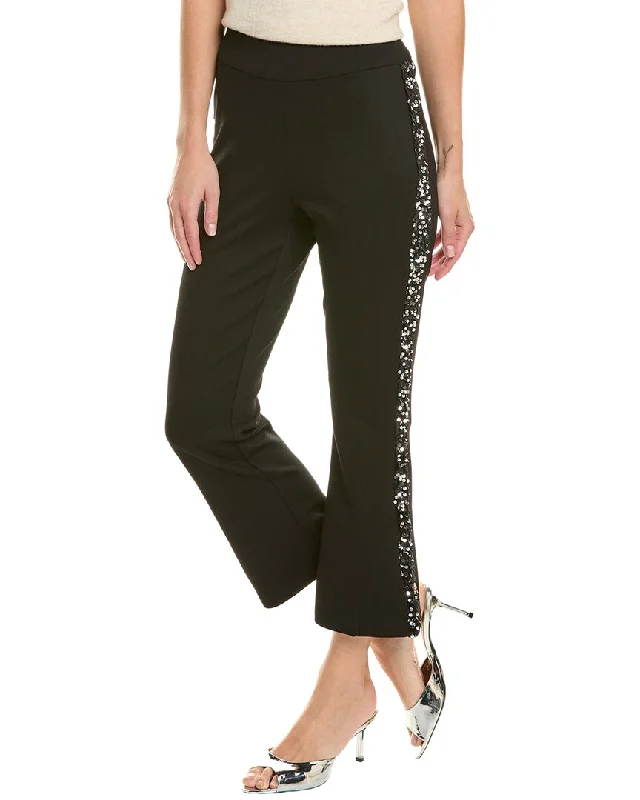 Nanette Nanette Lepore Velvet Sequin Stripe Pant Wide-Legged Palazzos