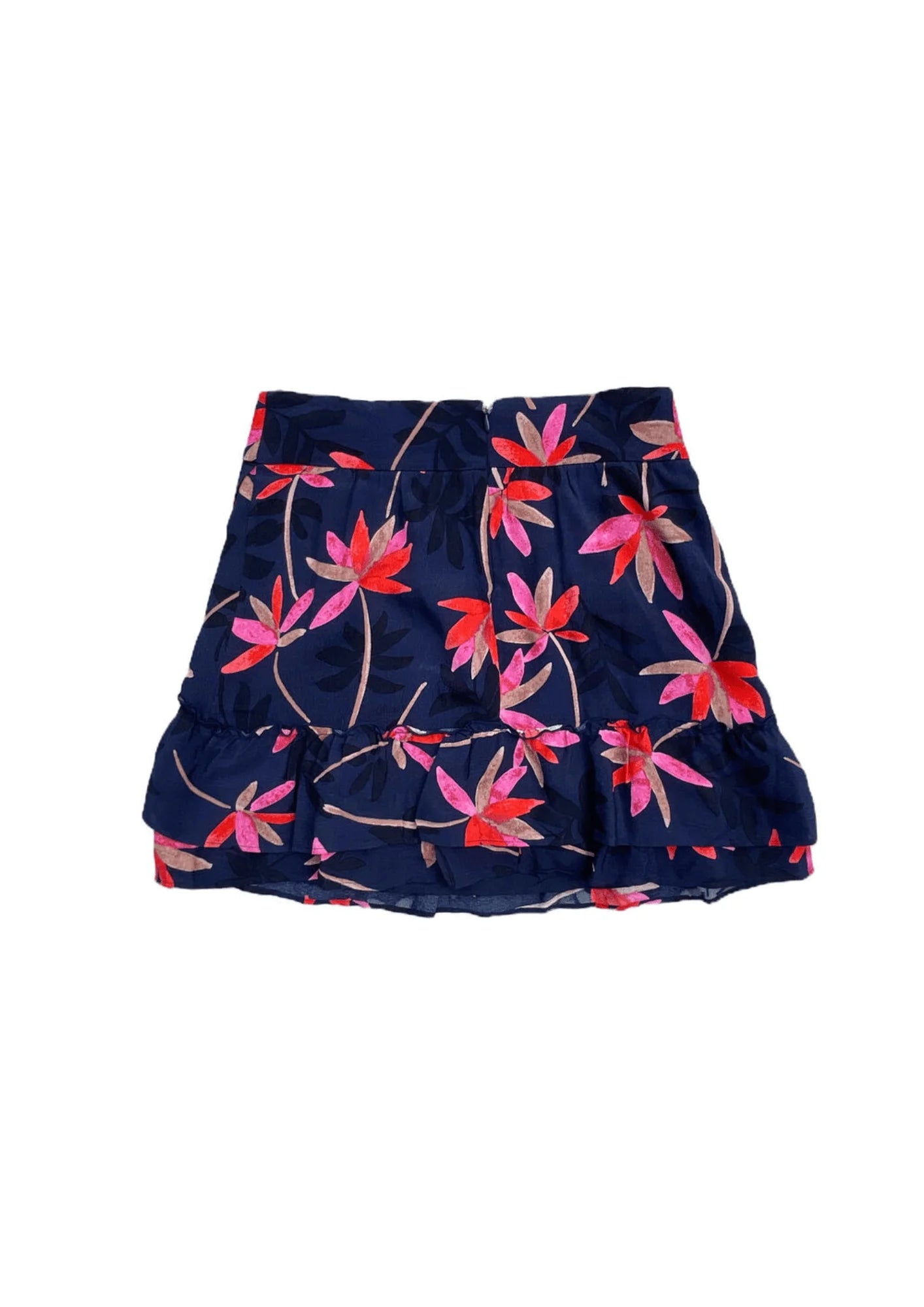 FLORAL CAROLINA MINI SKIRT silk skirt smooth