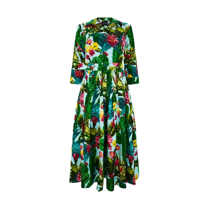 Audrey Tropical Cactus Dress Tunics Sophisticated sleek