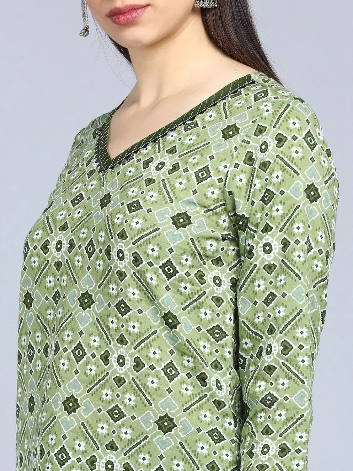 Ahika Pure Cotton Printed Kurta Pant Dupatta-VKSKD1267AB_S Comfy High-Waist Jeans