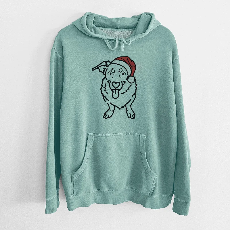 Jolly Basset Hound German Shepherd Mix - Gretchen - Unisex Pigment Dyed Hoodie Hoodie with Back Slit Movement Comfort