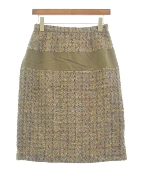CHANEL Knee length skirts chiffon skirt airy