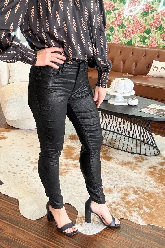 Dear John Shiny Black Skinny Pant