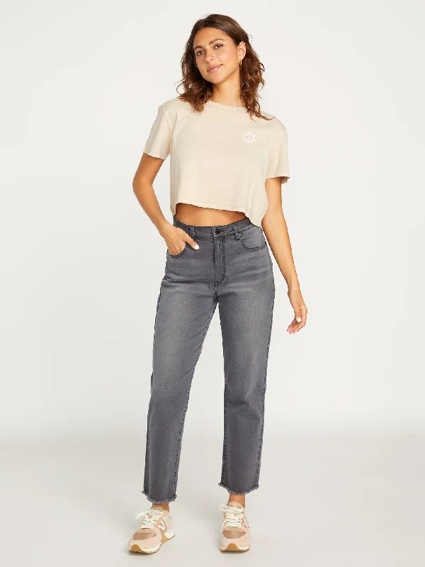 Stone Step High Rise Pants - Vintage Black Elegant Dress Pants