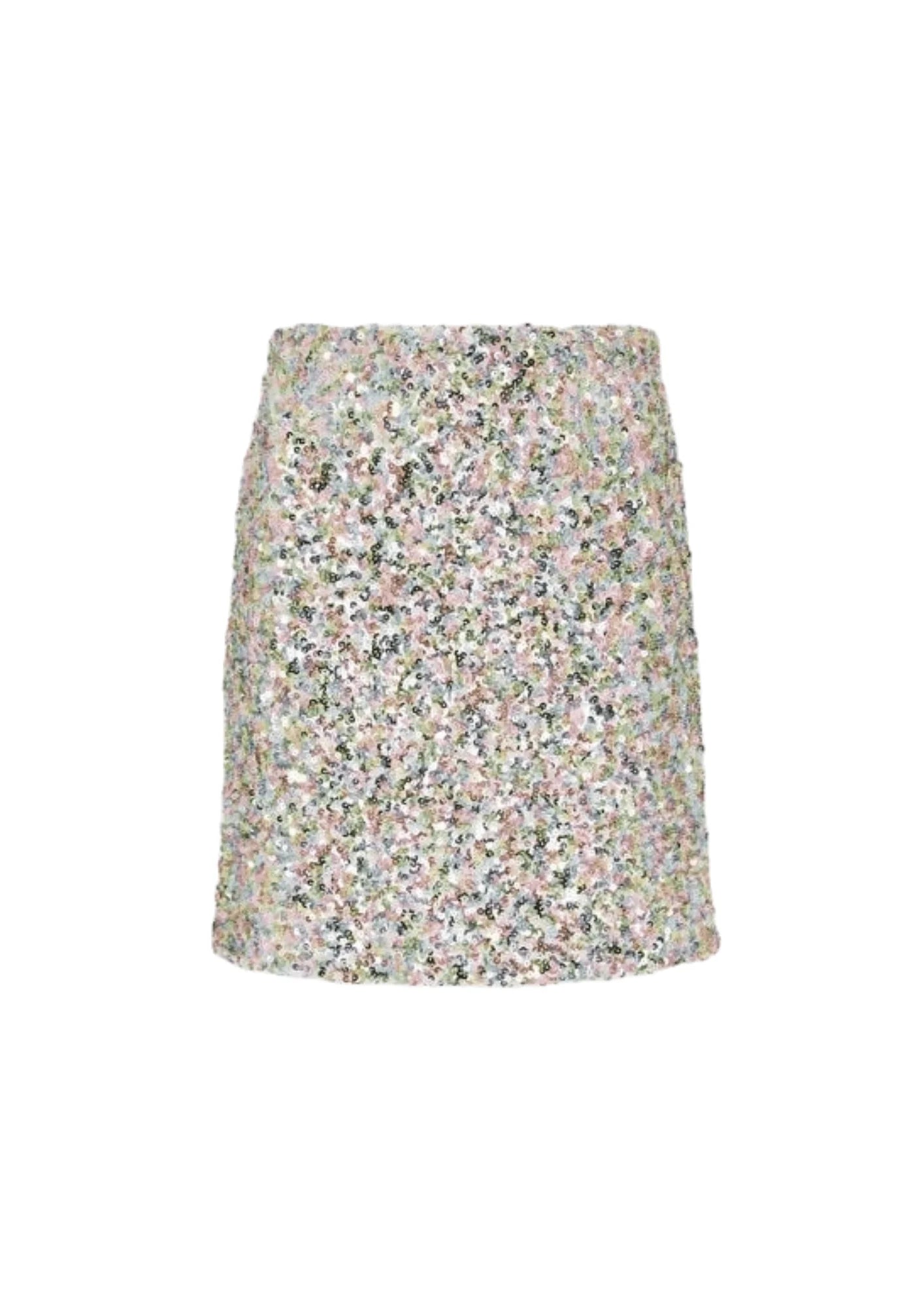 SEQUINED MINI SKIRT wool skirt breathable