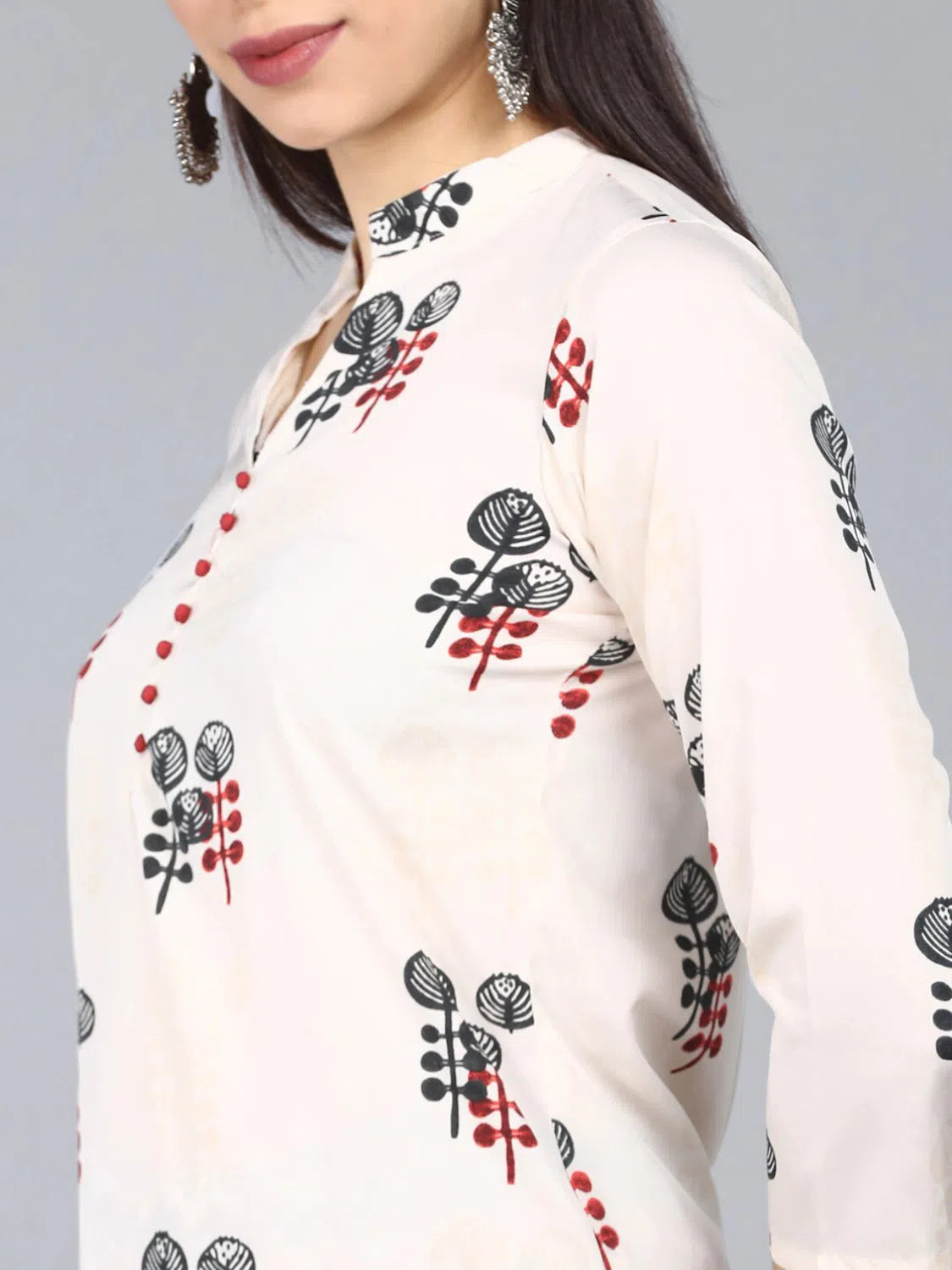 Ahika Poly Crepe Printed Kurta Pant Dupatta-PKSKD1098_S Slim Fit Casual Pants