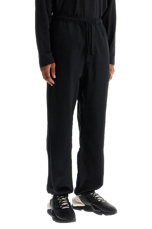 Y-3 Wide Leg High Waist Black Cotton Pants With Adjustable Drawstring Cozy Lounge Pants