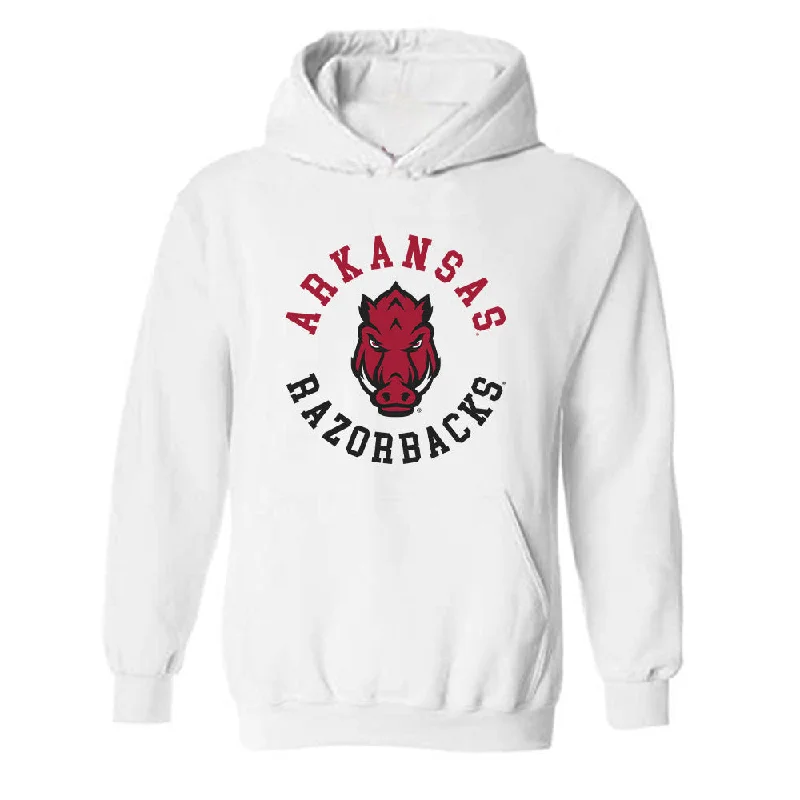 Arkansas - NCAA Women's Soccer : Zoe Anderson - Generic Shersey Hooded Sweatshirt Hoodie with Hem Patch Decorative Personalized