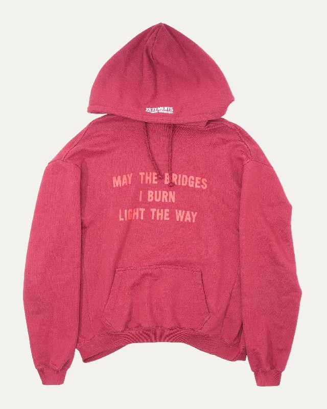May the Bridges I Burn Light the Way Hoodie Hoodie with Half-Zip Sporty Casual
