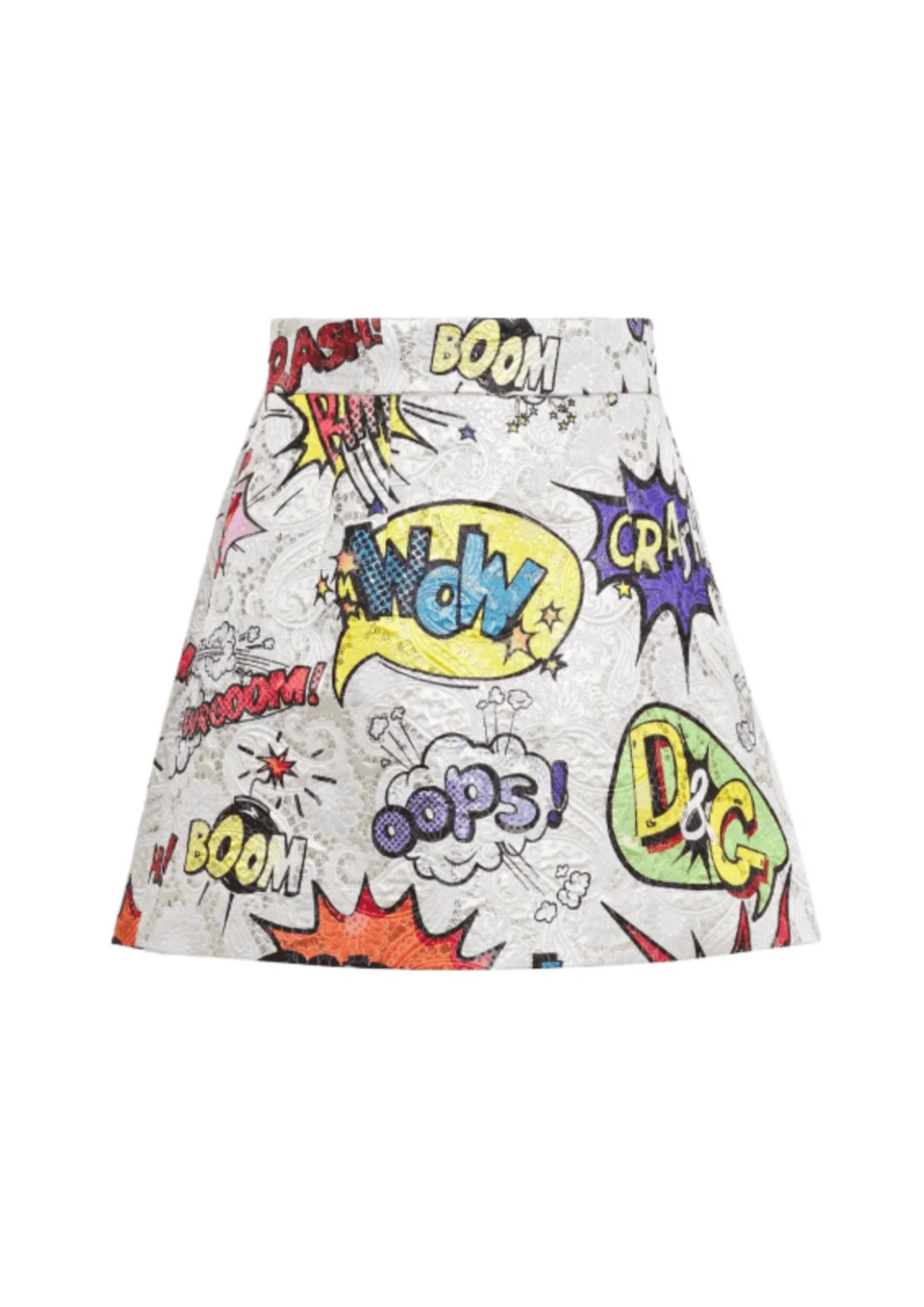 OFFWHITE PRINTED METALLIC MINI SKIRT velvet skirt luxury