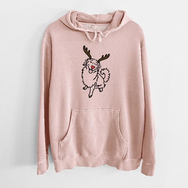 Red Nose Golden Retriever - Brinkley - Unisex Pigment Dyed Hoodie Hoodie with Hood Adjustable Protection