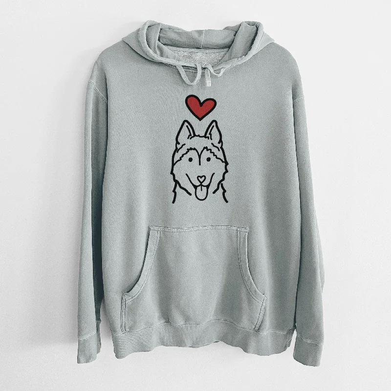 Love Always Siberian Husky - Unisex Pigment Dyed Hoodie