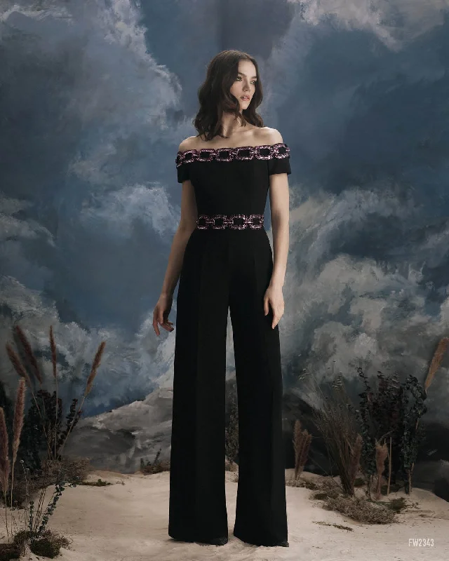 Jumpsuit w/ Stone Trim