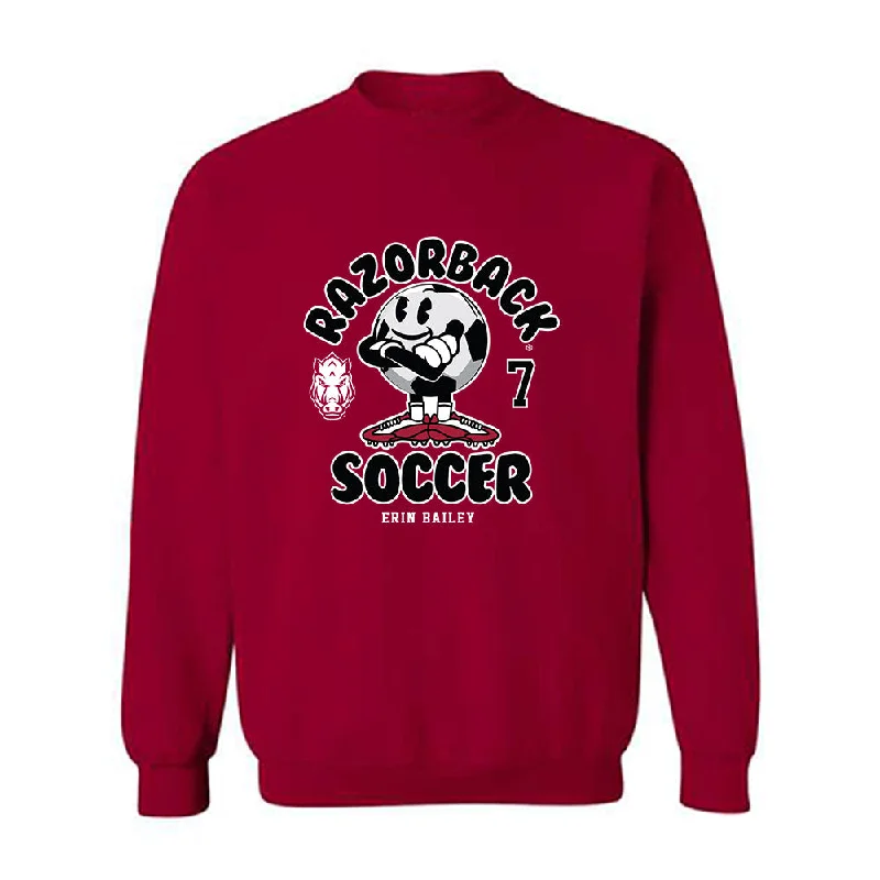 Arkansas - NCAA Women's Soccer : Erin Bailey - Fashion Shersey Crewneck Sweatshirt Hoodie with Set-In Sleeves Structured Classic