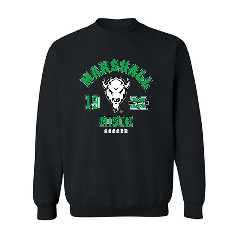 Marshall - NCAA Women's Soccer : Lea Misch - Fashion Shersey Crewneck Sweatshirt Hoodie with Velcro Closure Adjustable Secure