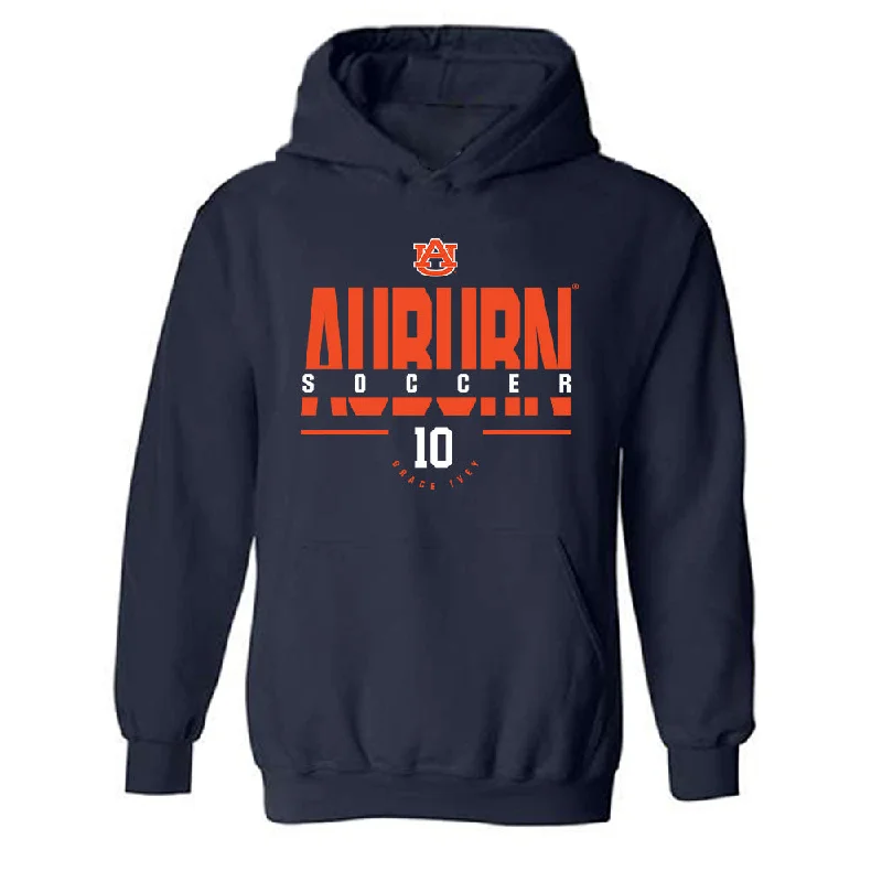 Auburn - NCAA Women's Soccer : Grace Ivey - Classic Fashion Shersey Hooded Sweatshirt Hoodie with Emblem Brand Identity
